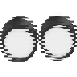 7 in. 11 W 120V Round Flush Mount LED Fixture in Black